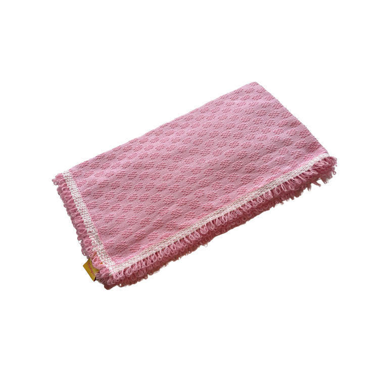 Light pink inabel baby blanket