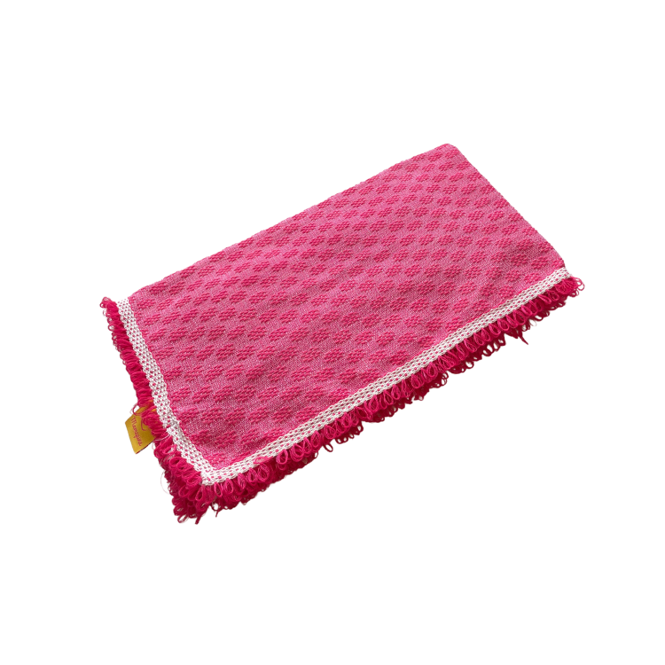 Dark pink inabel baby blanket