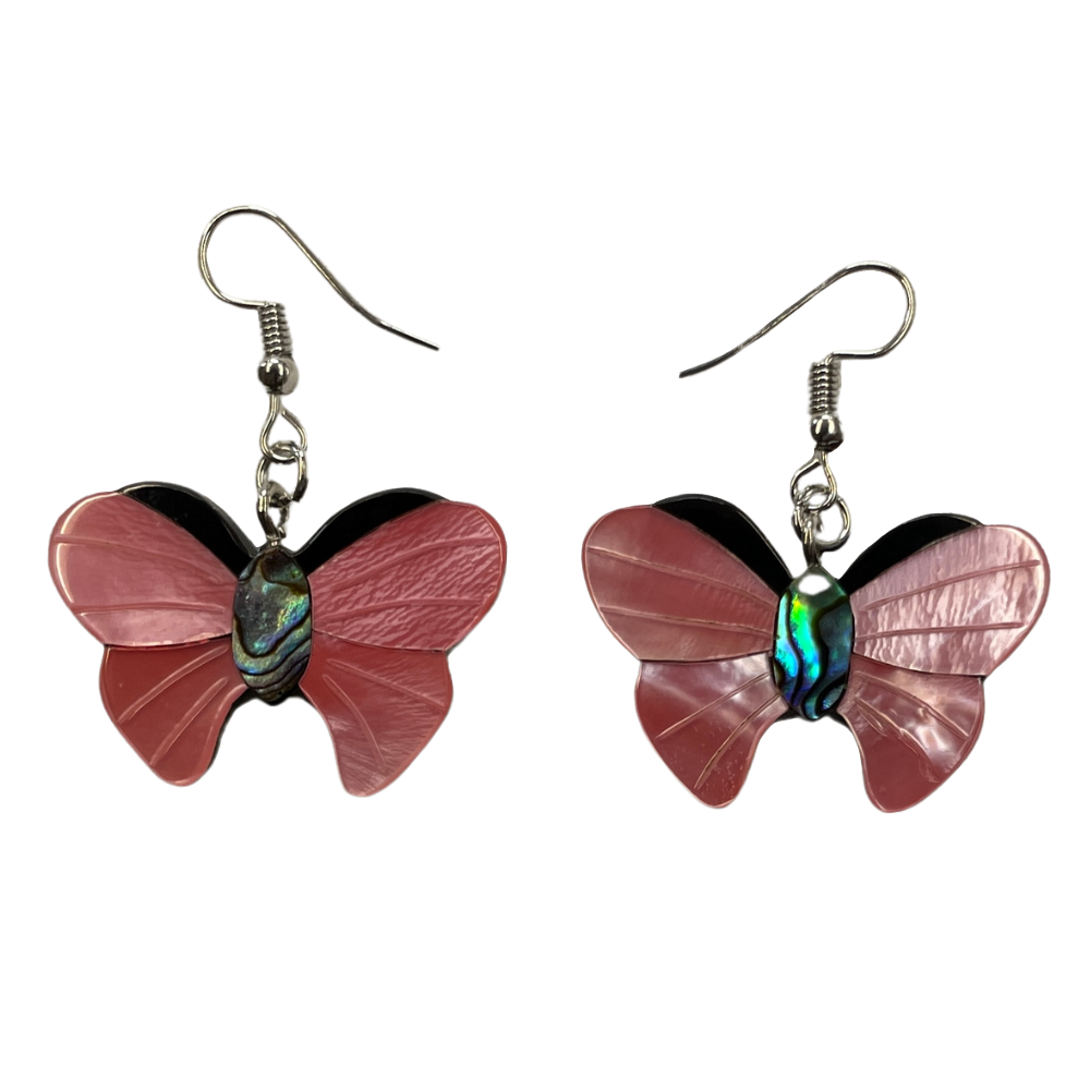 Butterfly Earrings (Pink)