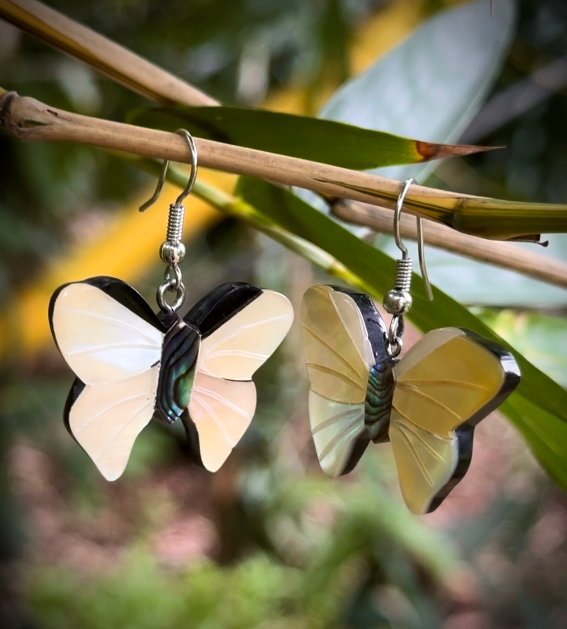 Butterfly Earrings - Yellow