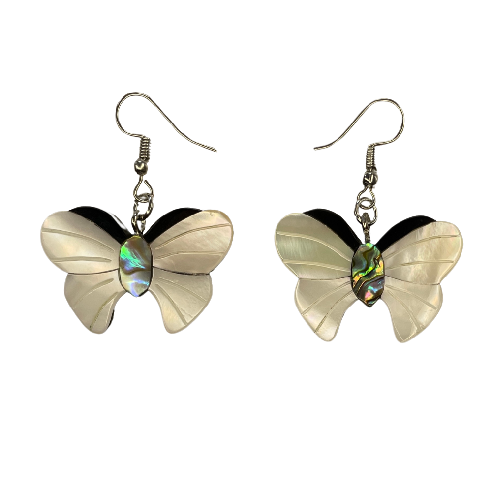 Butterfly Earrings (White)