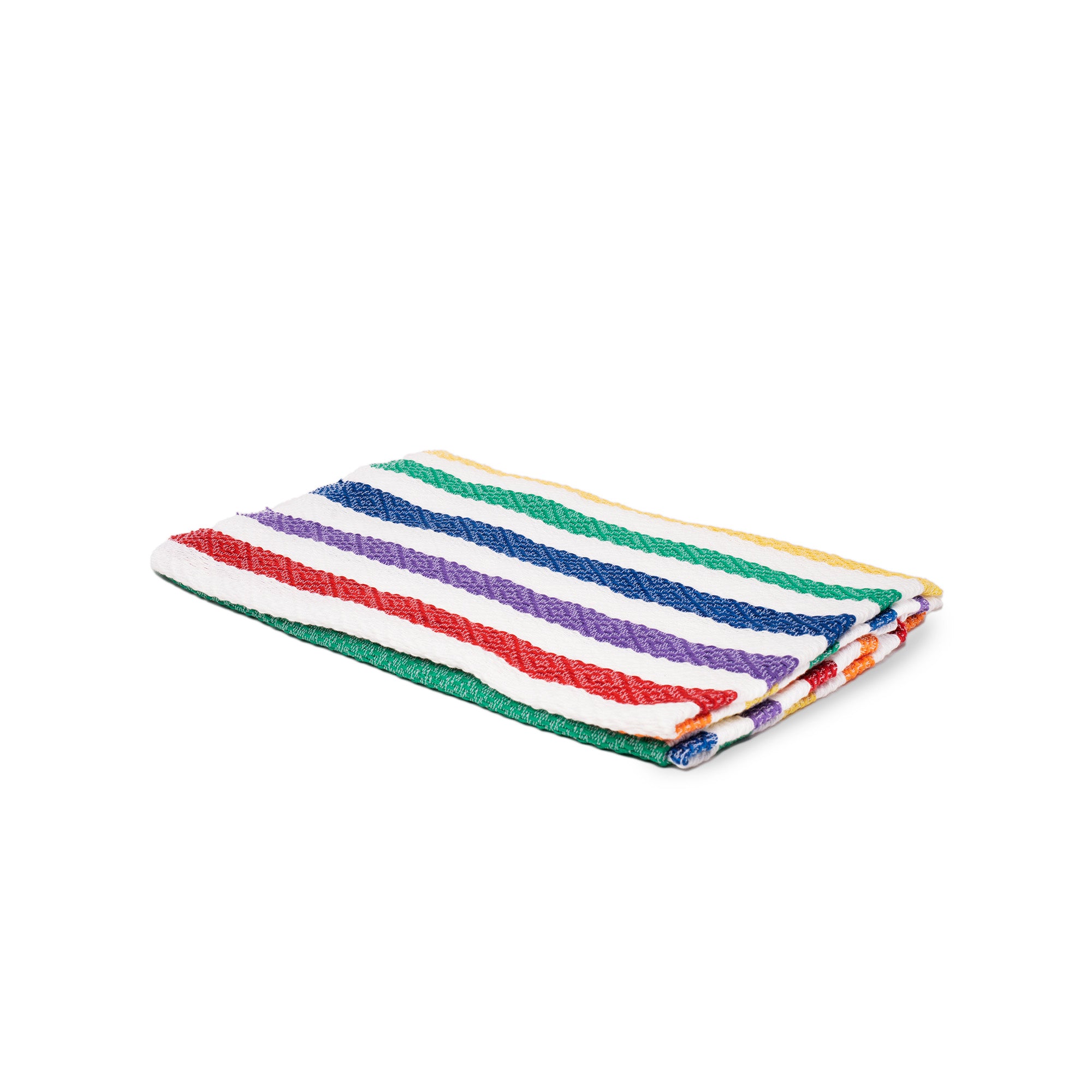 White and Rainbow Handwoven Filipino Towel / Toddler Blanket / Yoga Mat / Shawl – Colorful and Lightweight Inabel Weave | 30x60 inches